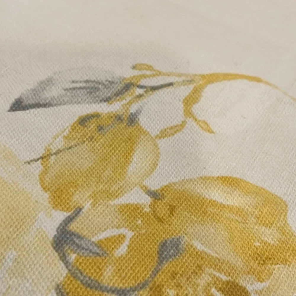 Ralph Lauren Floral Shower Curtain 70”x72” new deck wash white yellow